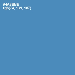 #4A8BBB - Steel Blue Color Image