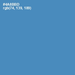 #4A8BBD - Steel Blue Color Image