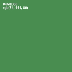 #4A8D50 - Hippie Green Color Image