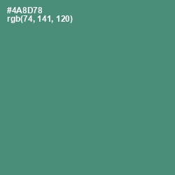 #4A8D78 - Viridian Color Image