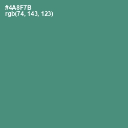 #4A8F7B - Viridian Color Image