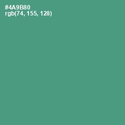 #4A9B80 - Smalt Blue Color Image