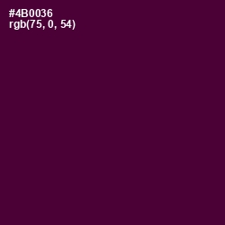 #4B0036 - Blackberry Color Image