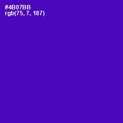 #4B07BB - Purple Color Image