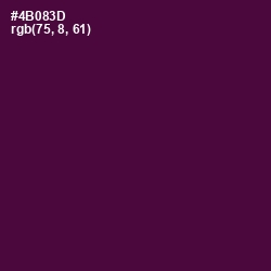 #4B083D - Blackberry Color Image