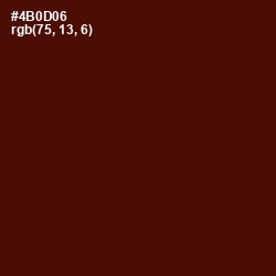 #4B0D06 - Mahogany Color Image