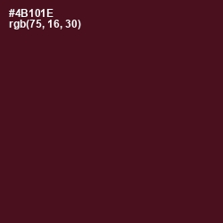 #4B101E - Cocoa Bean Color Image