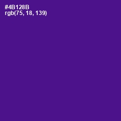 #4B128B - Pigment Indigo Color Image