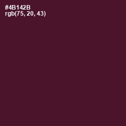 #4B142B - Wine Berry Color Image