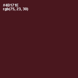 #4B171E - Cocoa Bean Color Image