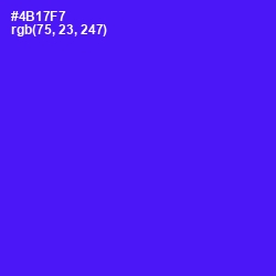 #4B17F7 - Purple Heart Color Image