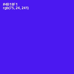 #4B18F1 - Purple Heart Color Image