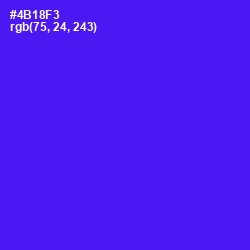 #4B18F3 - Purple Heart Color Image