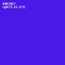 #4B19E7 - Purple Heart Color Image