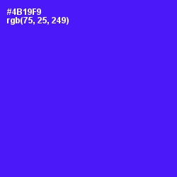 #4B19F9 - Purple Heart Color Image