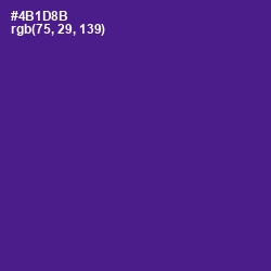 #4B1D8B - Pigment Indigo Color Image