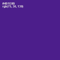 #4B1E8B - Pigment Indigo Color Image