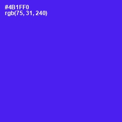 #4B1FF0 - Purple Heart Color Image