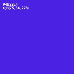 #4B22E4 - Purple Heart Color Image