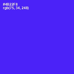 #4B22F8 - Purple Heart Color Image