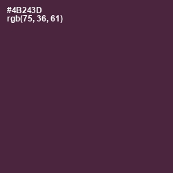 #4B243D - Livid Brown Color Image