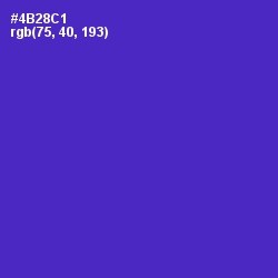 #4B28C1 - Purple Heart Color Image