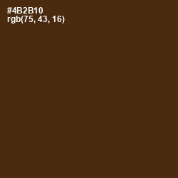 #4B2B10 - Brown Derby Color Image