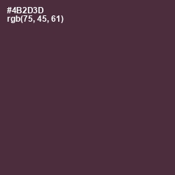 #4B2D3D - Woody Brown Color Image