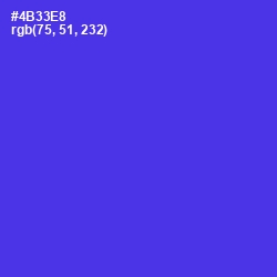 #4B33E8 - Purple Heart Color Image