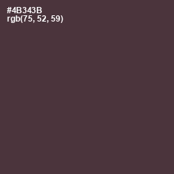 #4B343B - Rock Color Image