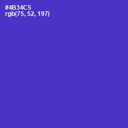 #4B34C5 - Purple Heart Color Image