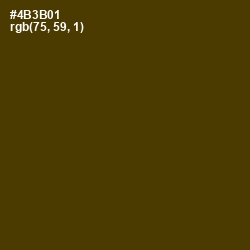 #4B3B01 - Deep Bronze Color Image