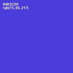 #4B3CD9 - Purple Heart Color Image