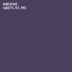 #4B3F60 - Voodoo Color Image