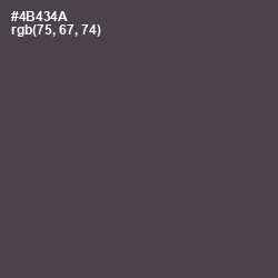 #4B434A - Gravel Color Image