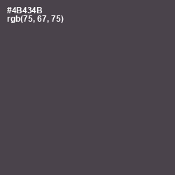 #4B434B - Gravel Color Image