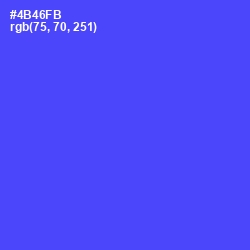 #4B46FB - Royal Blue Color Image