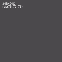 #4B494C - Gravel Color Image
