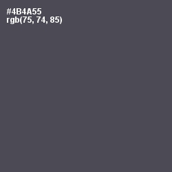 #4B4A55 - Abbey Color Image