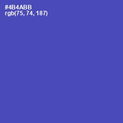 #4B4ABB - Blue Violet Color Image