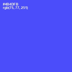 #4B4DFB - Royal Blue Color Image
