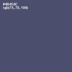 #4B4E6C - Mulled Wine Color Image