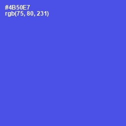 #4B50E7 - Royal Blue Color Image