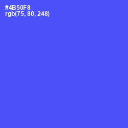 #4B50F8 - Royal Blue Color Image