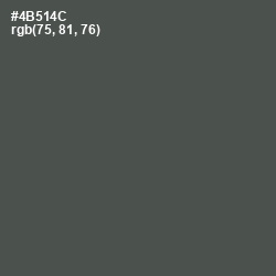#4B514C - Gray Asparagus Color Image