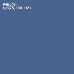 #4B648F - Kashmir Blue Color Image