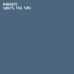 #4B667E - Blue Bayoux Color Image