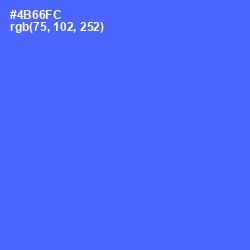 #4B66FC - Royal Blue Color Image