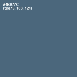 #4B677C - Blue Bayoux Color Image
