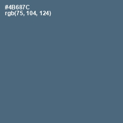 #4B687C - Blue Bayoux Color Image